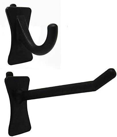 PegPro® J & 2" Hooks Kit for Standard “Wood Fiber” pegboard – Durable Plastic Pegboard Hooks - for Garage, Kitchen, Craft Room, and More (J & 2" Hook - 50 Pack, Black) by PegPro%C2%AE