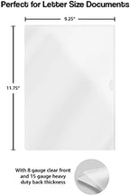 Frosted Clear Vinyl Folders, Heavy Duty Plastic Folders with Clear Front Pocket, Doctor Stuff, Letter Size L-Type Document Holder for Home, Office and Medical, Pack of 25 - Image 3