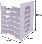 Natwind 7-Tier Office File Organizer For Desk,Paper Sorter,White - Image 4