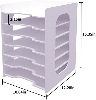 Natwind 7-Tier Office File Organizer For Desk,Paper Sorter,White - Image 4