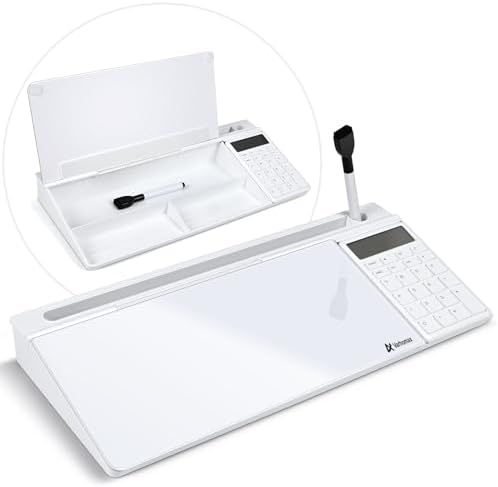 Varhomax Glass Desk Whiteboard with Calculator by Varhomax