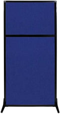 Versare Workstation Partition | Portable Wall Divider | Modern Office Cubicle | Free Standing Privacy Screen | Flexible Work Space | 33" x 70" Royal Blue Fabric Panels by VERSARE