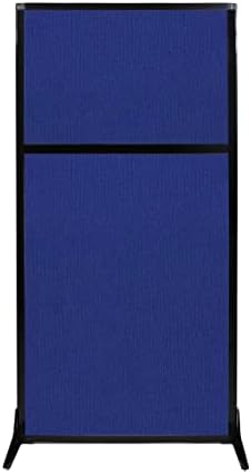 Versare Workstation Partition | Portable Wall Divider | Modern Office Cubicle | Free Standing Privacy Screen | Flexible Work Space | 33" x 70" Royal Blue Fabric Panels by VERSARE