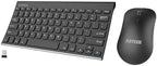 Arteck 2.4G Wireless Keyboard and Mouse Combo Ultra Compact Slim Stainless Keyboard and Ergonomic Mouse for Computer/Desktop/PC/Laptop and Windows 10/8/7 Build in Rechargeable Battery by ARTECK