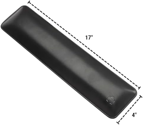 Bailey Full Size by Castle - Leather Ergonomic Computer Wrist Rest Pad for Keyboards with Around 104 Keys - Firm Keyboard Wrist Support for Typists, Gaming, and Heavy Office Use (Nightfall, Full Size) - Image 2