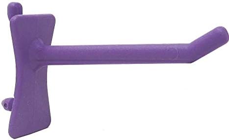 PegPro® 2" Hooks Kit for Standard “Wood Fiber” pegboard – Durable Plastic Pegboard Hooks - for Garage, Kitchen, Craft Room, and More (2" Hook - 24 Pack, Purple) by PegPro%C2%AE