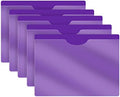 Purple Vinyl Pocket Folders, Doctor Stuff, Closed Sides, Letter Size, Clear Front Top Loading Job Jacket, Documents Holder for Office, High School and Medical Files, Pack of 25 by DoctorStuff