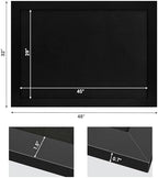 Black Cork Board Bulletin Board with Linen, Wood Framed 48" x 32" Corkboard, Office Board for Wall Decor, Wall Mounted Pin Board Picture Board with 20 Pushpins for School, Home & Office - Image 5