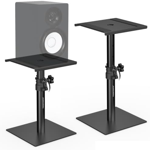 Vondynote Set of 2 Desktop Studio Monitor Speaker Stands Bookshelf Speaker Stands by Vondynote