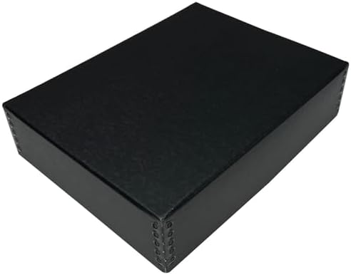 Lineco Museum Archival Storage Box, Drop Front, 9.75x12.75x3 in, Black by Lineco