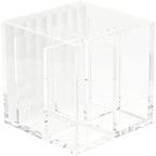 russell+hazel Acrylic Pen & Pencil Holder with Perpetual Calendar, Clear - Image 3
