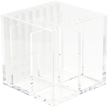 russell+hazel Acrylic Pen & Pencil Holder with Perpetual Calendar, Clear - Image 3