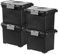 Sterilite Portable File Box, Letter File Storage Bin with Handle, 4 Pack by Sterilite