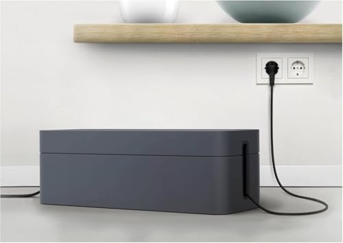 Durable, Cable Management Box Organizer, Graphite, Large - Image 2