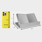 PLA Open Bookrest: Lightweight Kitchen Recipe Holder, Card Display, Classroom Decor, Bible Stand, Reading Easel, Made in USA, Book Stands for Display. (Silver) - Image 2