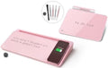 Pink Desktop White Board Glass with Wireless Charger＆ Small Desktop Dry-Erase Pad Glass whiteboard by TOWON