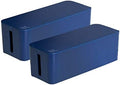 Bluelounge CableBox Cable and Cord Management System - (Moonlight Blue) - Pack of 2 by Bluelounge