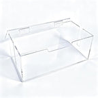 Cable Organizer Storage Box with Lid - Phone Charger Clear Organizer Case for Desk, Wire Organizers for Cords & Power Strips, Electronic Storage Box for Drawer Office Home - Transparent Acrylic - Image 2