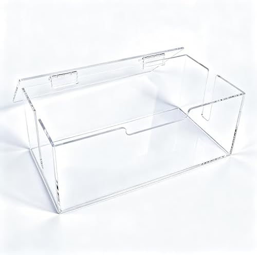 Cable Organizer Storage Box with Lid - Phone Charger Clear Organizer Case for Desk, Wire Organizers for Cords & Power Strips, Electronic Storage Box for Drawer Office Home - Transparent Acrylic - Image 2