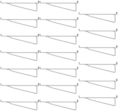 Shimeyao 20 Pcs 12 Inch Pegboard Shelf Brackets, Sliver by Shimeyao