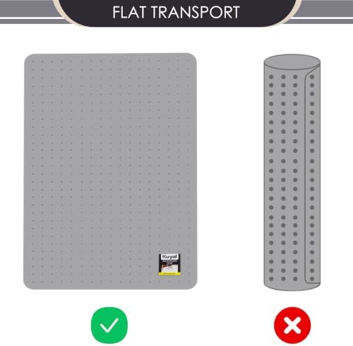 Kuyal Office Chair Mat for Carpet, Gray Heavy Duty Computer Chair Mat - Image 7