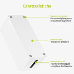 ACROPAQ Cable Box Medium White, Cable Organiser for Hiding Cable (32 x 13.2 x 12.7 cm), Desk Organiser - Cable Management Box for Order in the Office and Home Office - Image 4