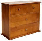 Wooden Drawers Oak Desk Organizer with Drawers，Brown by PACKGILO