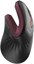 ProtoArc EM11 NL Wireless Ergonomic Vertical Mouse, Rechargeable, Wine Red by ProtoArc