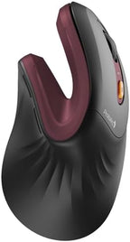 ProtoArc EM11 NL Wireless Ergonomic Vertical Mouse, Rechargeable, Wine Red by ProtoArc