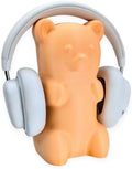 Gummy Bear Headphone Stand Hanger - Cute Headset Holder - Kawaii Desk Accessories - Compatible with Most Headphones (Pastel Orange) by BeamTeam3D