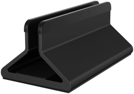 Vertical Stand with Adjustable Width Compact Vertical Laptop Stand Lightweight Desktop Laptop Holder for Home Office, Black by Unknown