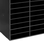 PVC Literature Organizer with 48 Compartments, Student Mailbox for Classroom, Desktop Paper Organizer for Office Home School, Mail Sorter with Adjustable Shelves, Black - Image 7