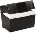 (3 Pack Value Bundle) OXF01581 Plastic Index Card Flip Top File Box Holds 500 5 x 8 Cards, Matte Black by Unknown