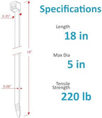 Skalon Large Zip Ties 18 Inch (500 Pack) - Heavy Duty, 220 lb Tensile Strength, Black Cable Ties, Extra Long Wire Ties - Image 2