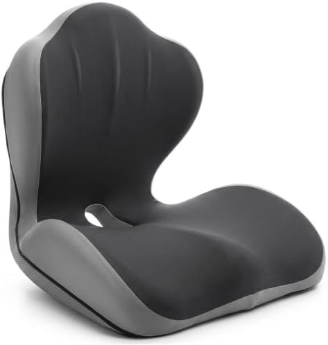 Chumia Ergonomic Seat Cushion Back Support for Office Chair Car, Gray by Chumia