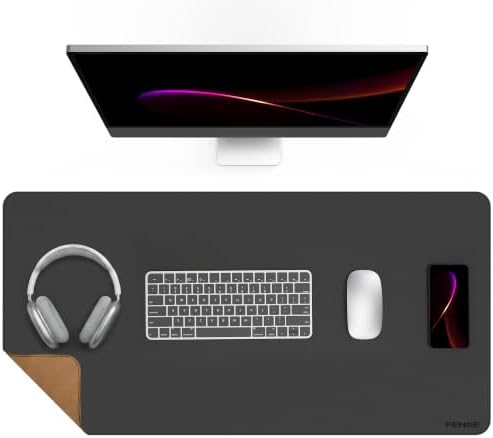 Fenge Desk Pad Mat for Home & Office, 31.5” x 15.7”, Black by Fenge