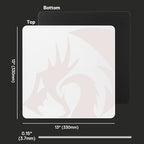 Redragon PG1M Glass Mouse Pad - Ultra-Smooth Precision Surface with Non-Slip Base, Easy to Clean, Hard Mousepad for Gaming - 13 x 13 x 0.15 inches, White - Image 7