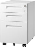 DEVAISE 3 Drawer File Cabinet with Lock, Fully Assembled Except Casters by DEVAISE