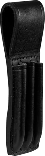 JAY-PEE Black Leather Triple Pen and Pencil Holder for Belt, Fountain Pen Sleeve Holster, Pencil Carrying Pouch, Professional Pocket Protector, and Writer's Sleeve Case, Fits 2 1/4" Sam Browne Belts - Image 7