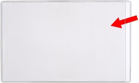 StoreSMART - 4" x 6" - Non-Adhesive Plastic Vinyl Pocket - Photo Sized - Open Short Side - 100 Pack - PE1888S-100 by StoreSMART