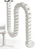 Under Desk Cable Management Spine, Magnetic Wire Organizer White by Unknown
