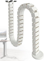 Under Desk Cable Management Spine, Magnetic Wire Organizer White by Unknown