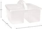 Teacher Created Resources Clear Portable Plastic Storage Caddy 6-Pack for Classrooms, Kids Room, and Office Organization, 3 Compartments - Image 3