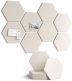 Fluxynara 8-Pack Hexagon Felt Bulletin Board Tiles, Oatmeal-1 by FLUXYNARA