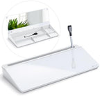 Varhomax Glass Desk Whiteboard with Built-in Mirror, Desktop Organizer by Varhomax