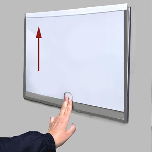 Acrimet Sign Holder 11 x 17 Ledger Wall Mount, Clear, Self-Adhesive, 2 Pack - Image 6