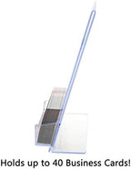 4 Pack Acrylic Sign Holder 5" x 7" with 3.5" x 2" Business Card Pocket Slanted Side Load Clear Countertop Display for Signage in Lobbies Retail Stores Hotels and Doctors Offices by Marketing Holders - Image 3