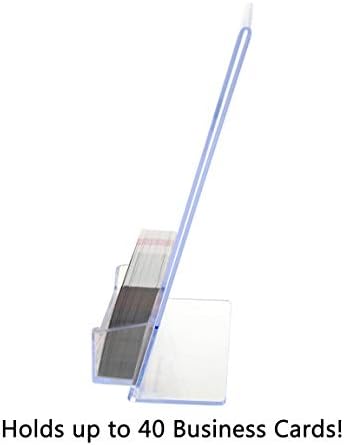Marketing Holders 12 Pack Acrylic Sign Holder 5" x 7" with 3.5" x 2" Business Card Pocket Slant Back Side Load Clear Table Tent for Tradeshows Expos and Conventions - Image 3
