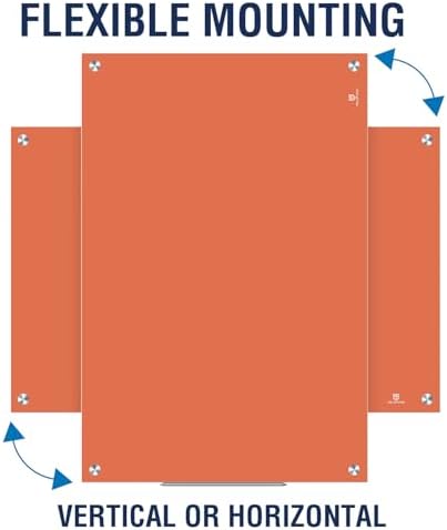 TSJ OFFICE White Board for Wall - 36" x 24" Orange Glass Board 3 X 2 FT - Image 3