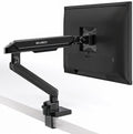 EVEO Premium Single Monitor Arm 14"–34", Adjustable Gas Spring Monitor Mount, Single Arm Desk Mount for 34 Inch Computer Screens, VESA Compatible Stand with Clamp and Grommet Base – Black by EVEO